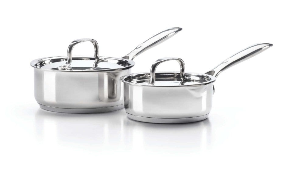 Conjunto de cacerola de 2 piezas de acero inoxidable
