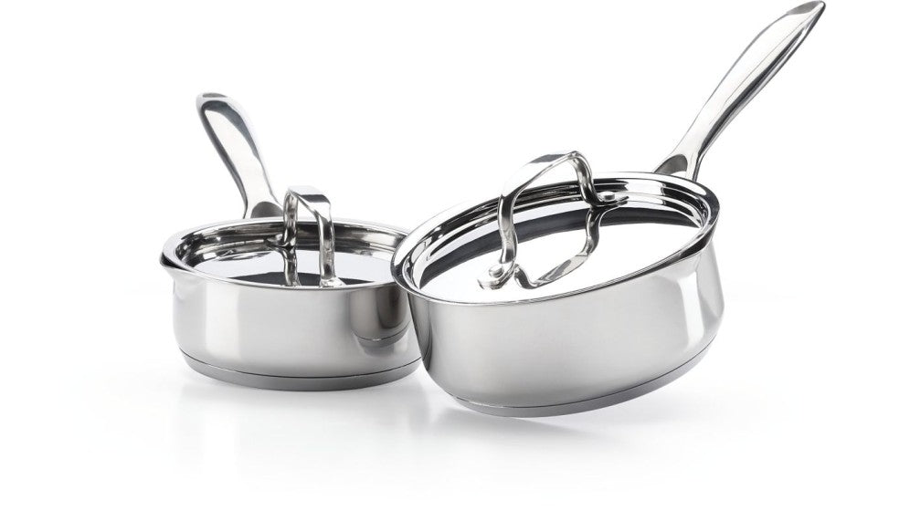 Conjunto de cacerola de 2 piezas de acero inoxidable