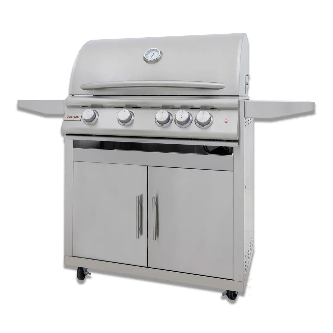 Blaze 32-Inch 4-Burner Premium LTE+ Gas Grill with Rear Burner and Built-in Lighting System NG