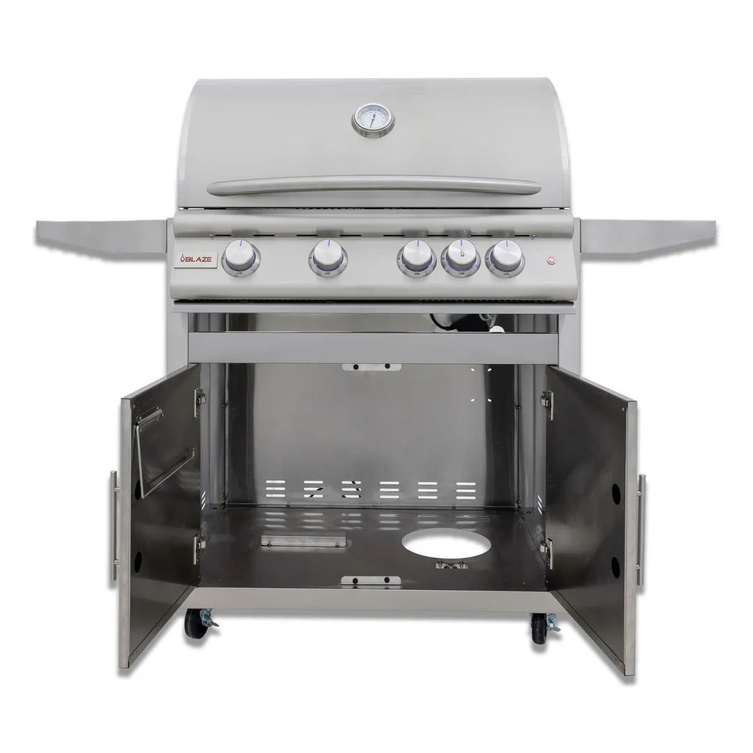 Blaze 32-Inch 4-Burner Premium LTE+ Gas Grill with Rear Burner and Built-in Lighting System NG