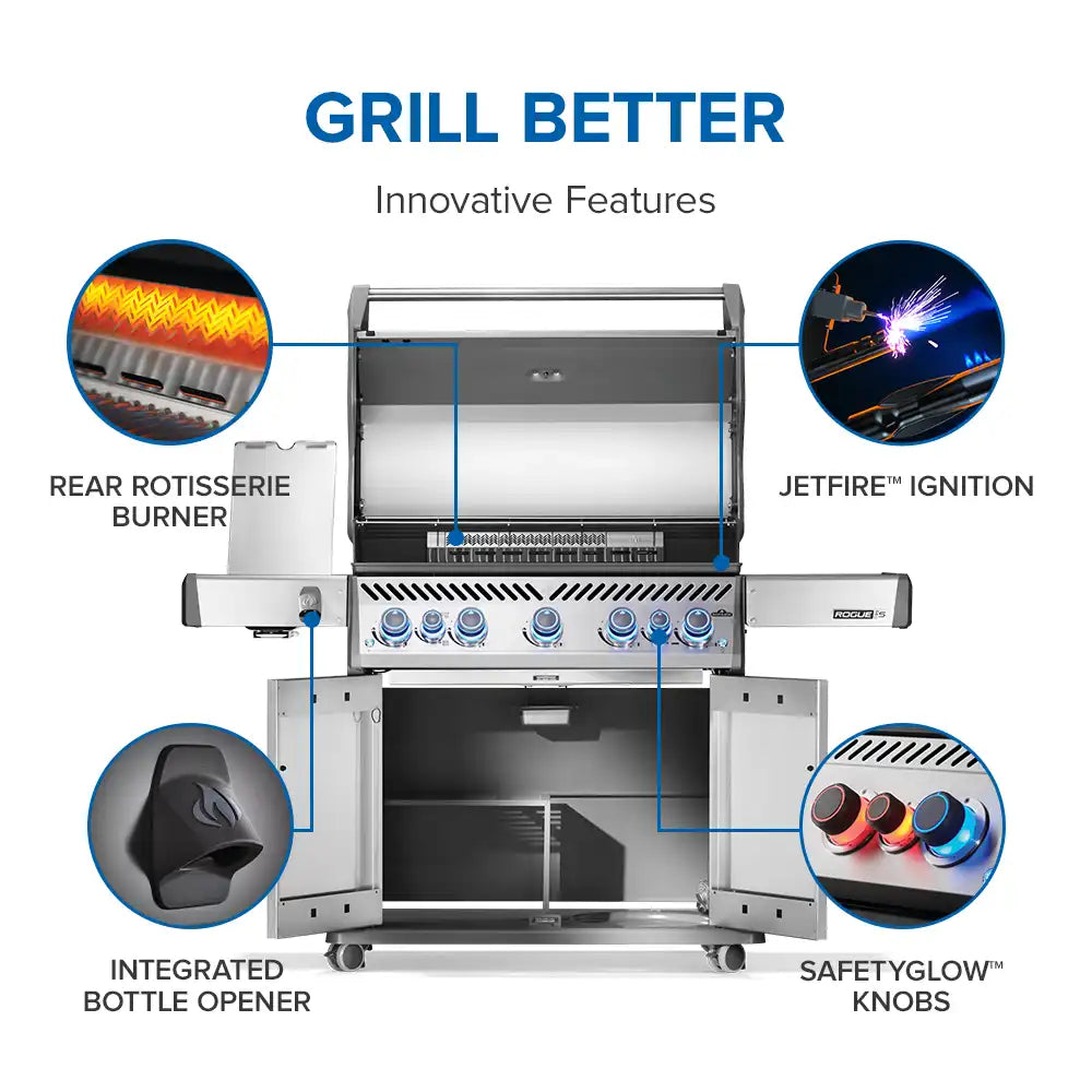 Rogue® PRO-S 625 RSIB con quemadores traseros y laterales infrarrojos - GAS LP