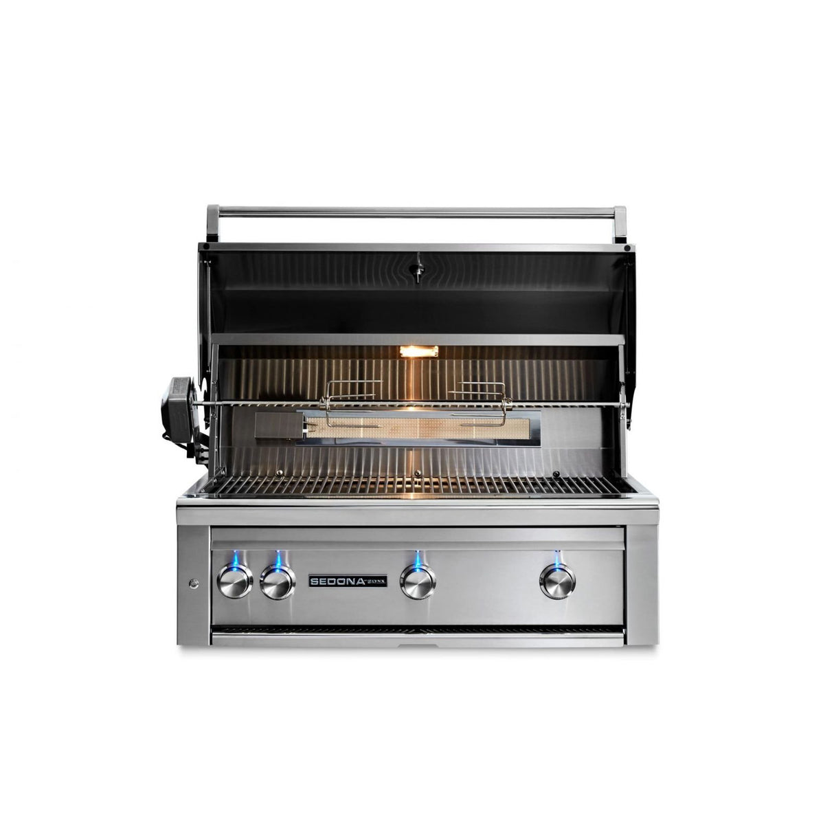 36" SEDONA Built-in Grill with Rotisserie, 1 Prosear infrared burner and 2 stainless steel burnes (L600PSR)
