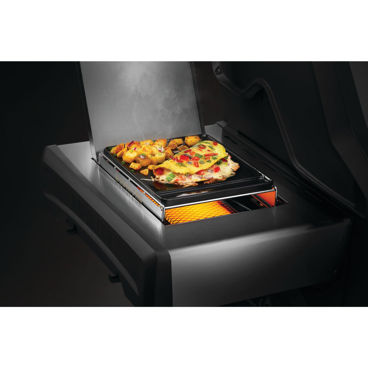 Plancha de hierro fundido con esmaltado porcelánico para quemador Sizzle Zone pequeño