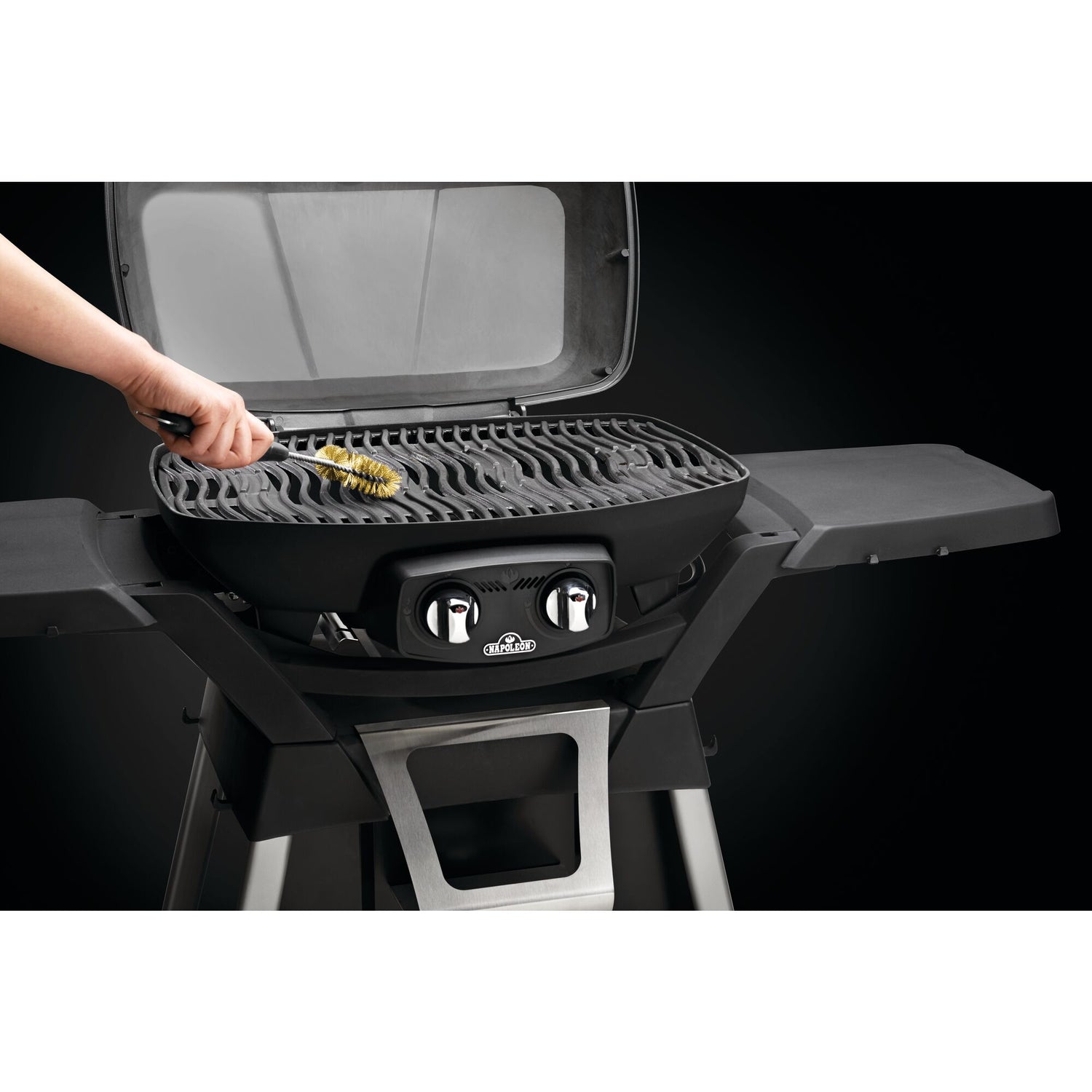 Cepillo Para Parrilla de Tres Lados con destapador