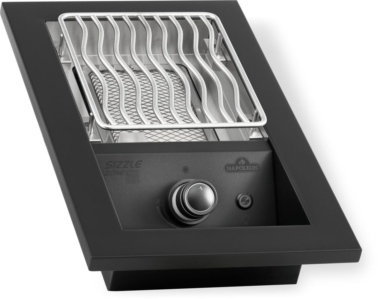 Quemador infrarrojo individual de la serie 700 Empotrable con cubierta negro mate