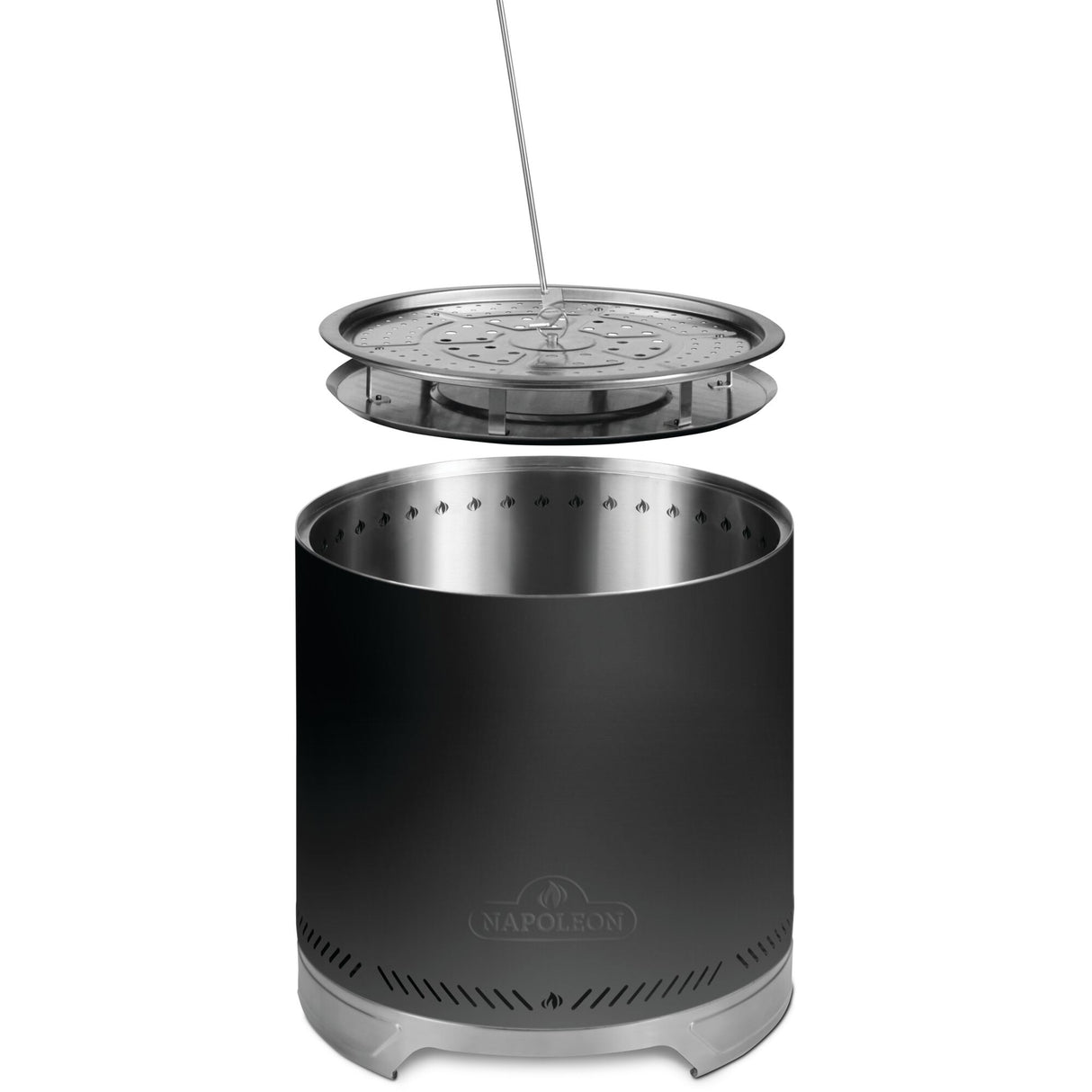 Timberwolf® Smokeless Fire Pit 18-inch, Negro Mate