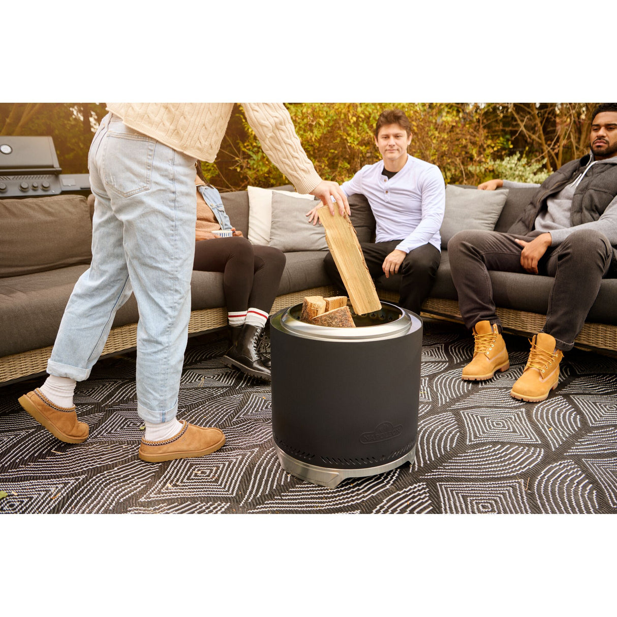 Timberwolf® Smokeless Fire Pit 18-inch, Negro Mate
