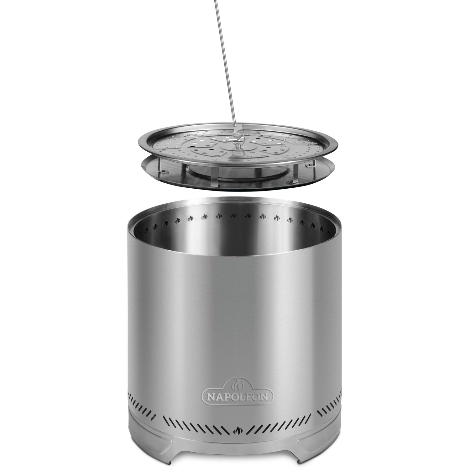 Timberwolf® Smokeless Fire Pit 18-inch, Stainless Steel