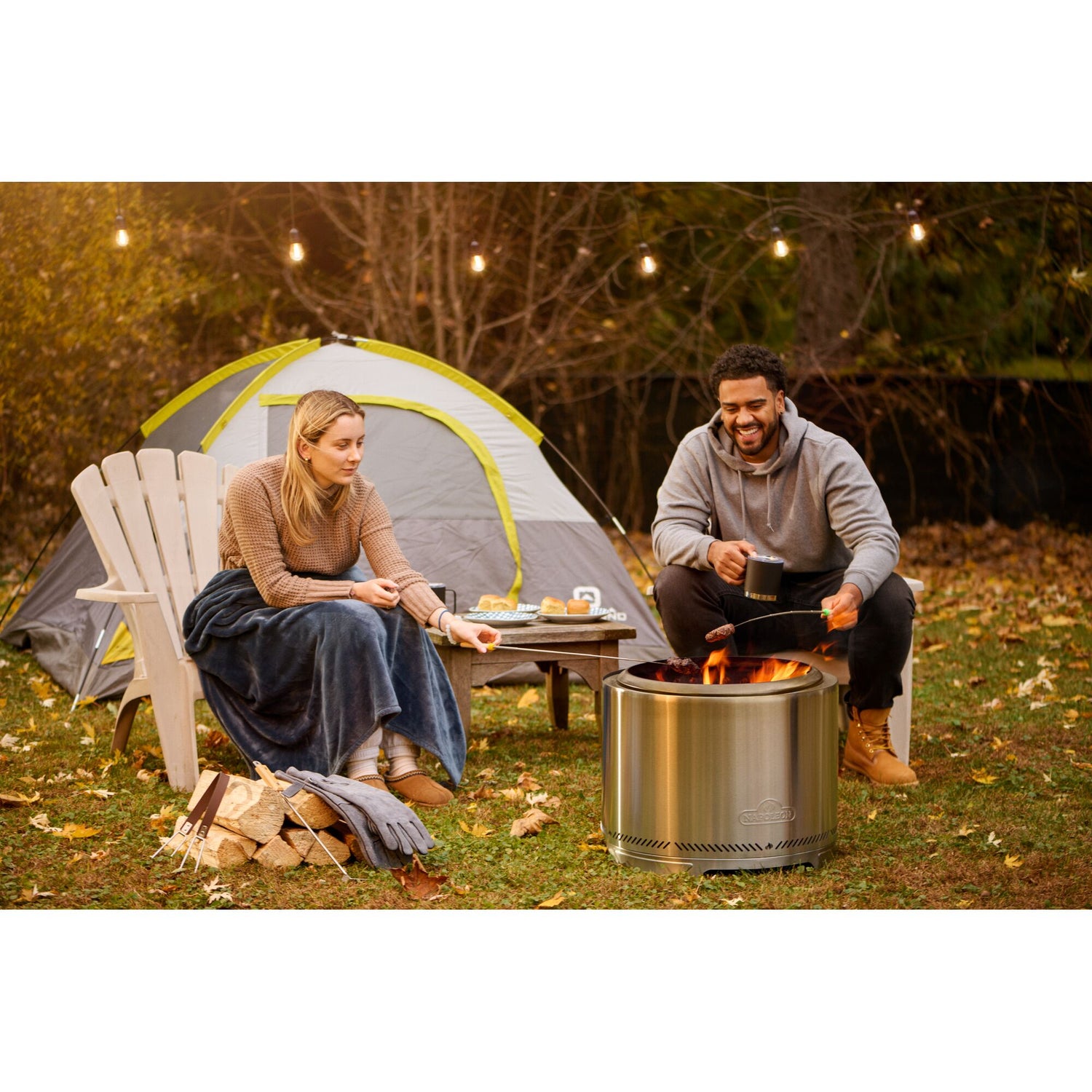 Timberwolf® Smokeless Fire Pit 18-inch, Stainless Steel