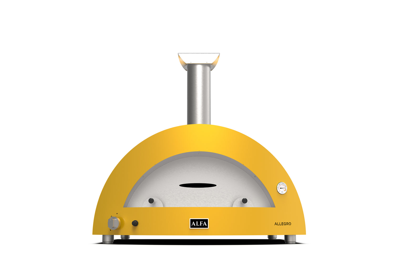 Horno para 5 Pizzas con Carrito línea Moderno Amarillo