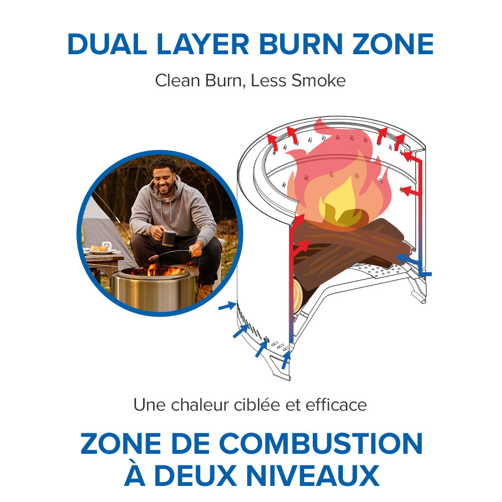 Timberwolf® Smokeless Fire Pit 18-inch, Stainless Steel