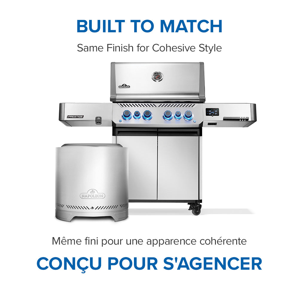 Timberwolf® Smokeless Fire Pit 18-inch, Stainless Steel