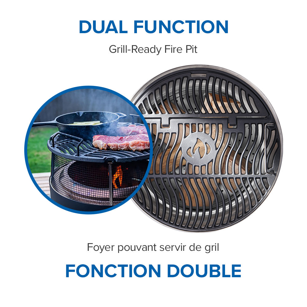 Timberwolf® Smokeless Fire Pit 18-inch, Stainless Steel