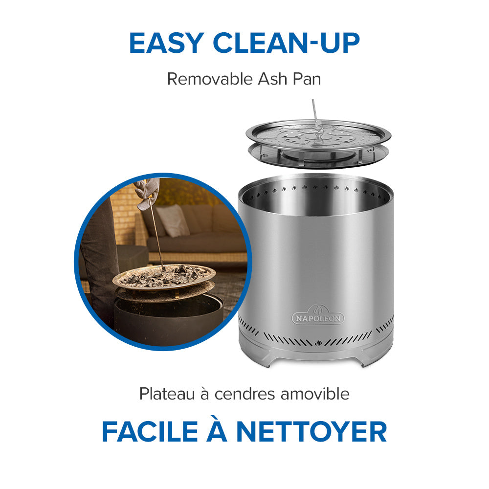 Timberwolf® Smokeless Fire Pit 18-inch, Stainless Steel