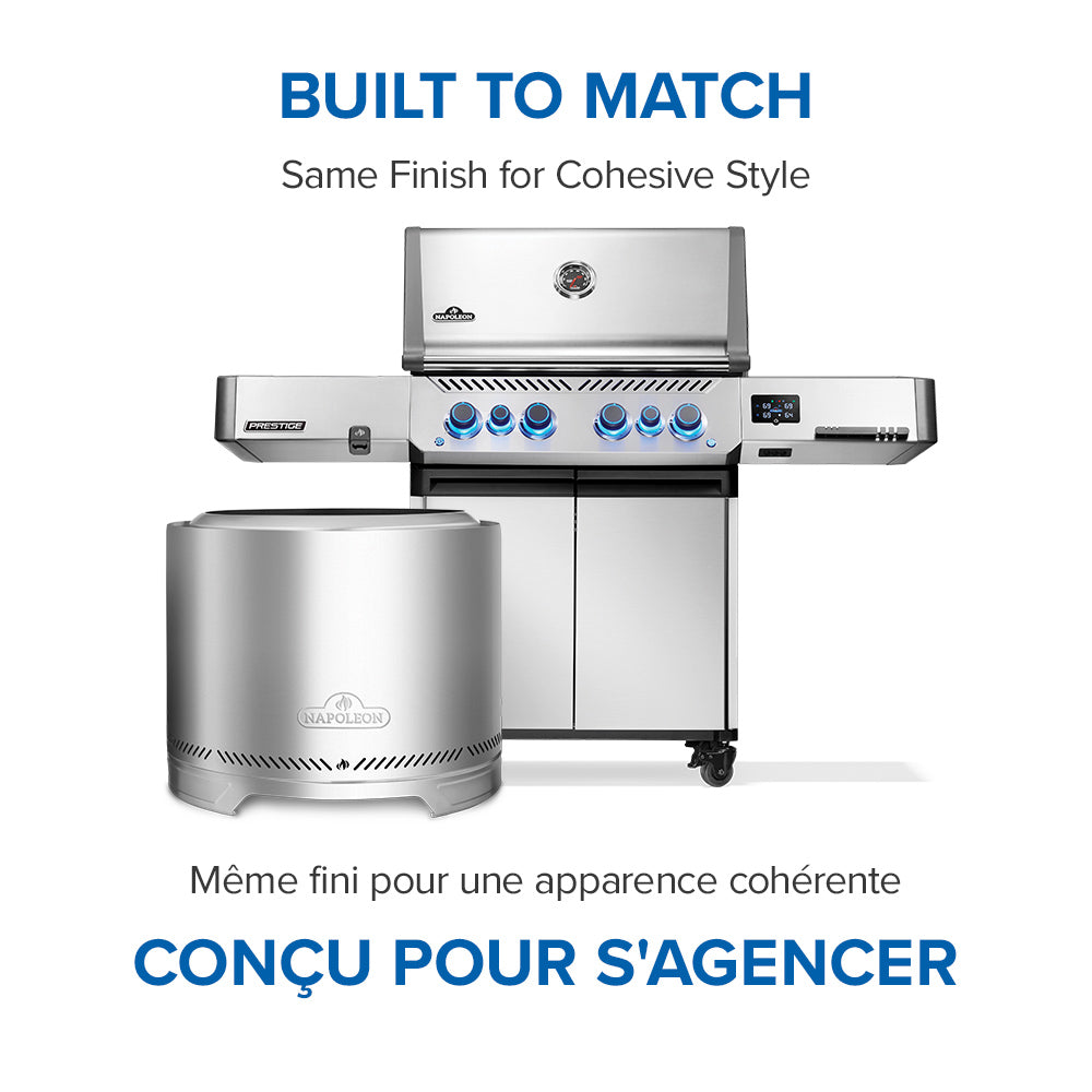 Timberwolf® Smokeless Fire Pit 22-inch, Stainless Steel