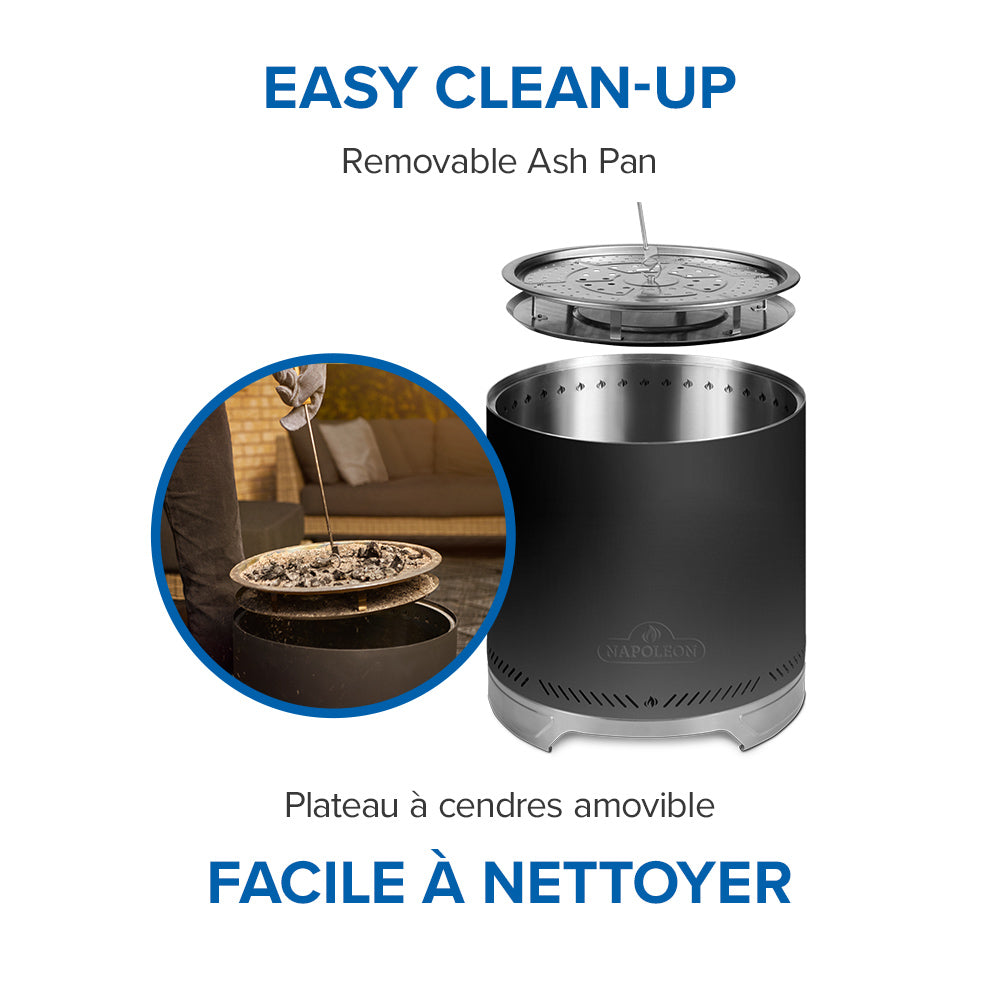 Timberwolf® Smokeless Fire Pit 18-inch, Negro Mate