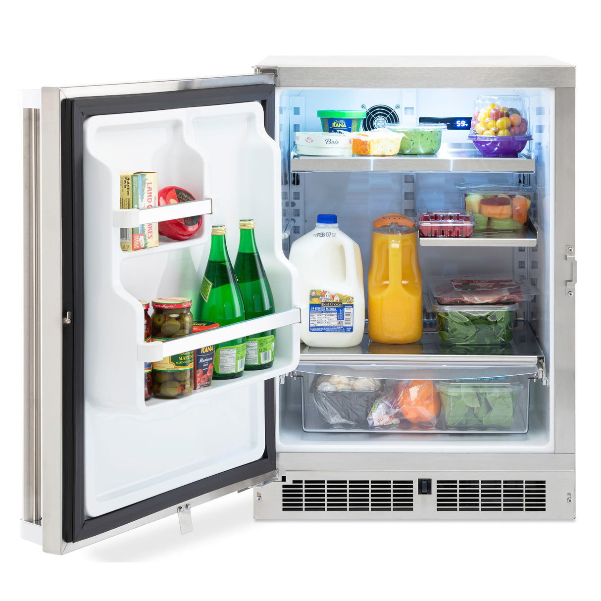 24" Solid Door Outdoor Undercounter Refrigerator