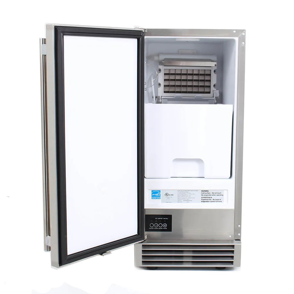 Blaze 50 Lb. 15-Inch Outdoor Ice Maker with Gravity Drain