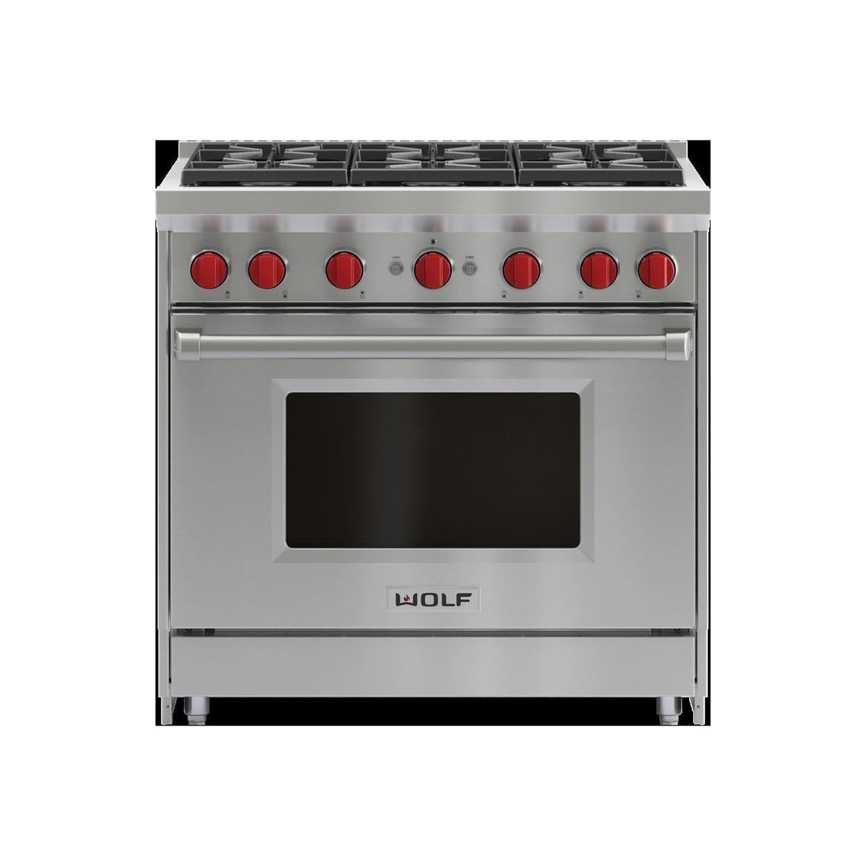 Estufa de gas WOLF de 36” - 6 quemadores - Gas LP