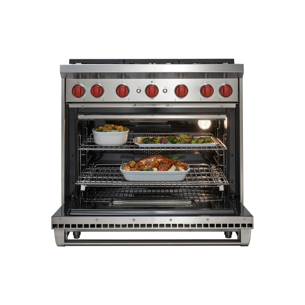 Estufa de gas WOLF de 36” - 6 quemadores - Gas LP