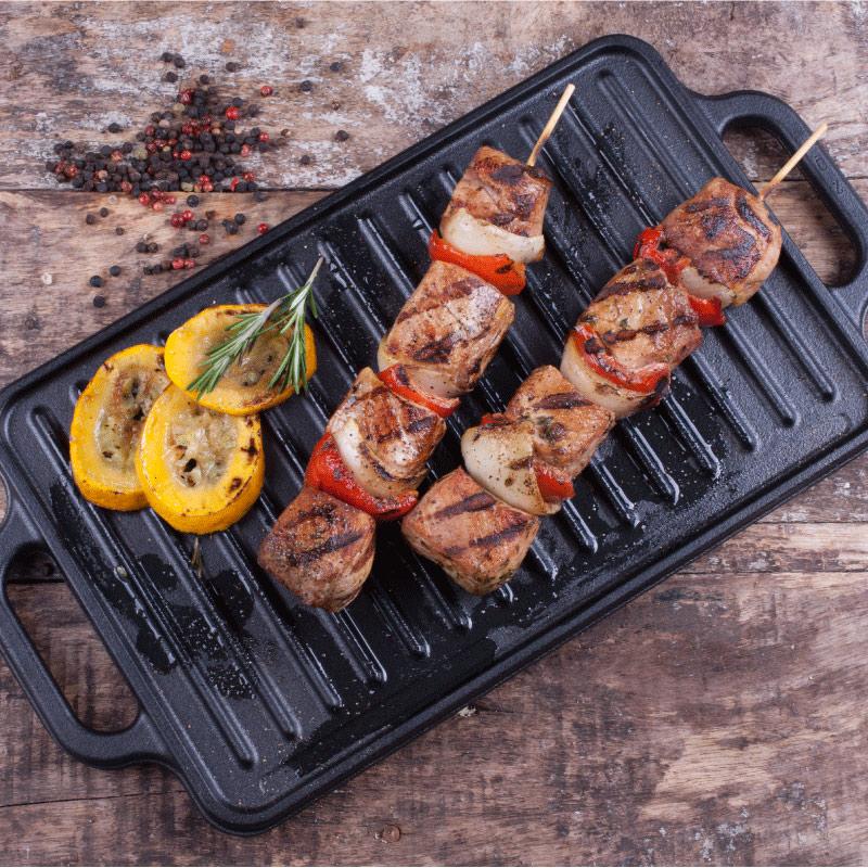 Plancha Reversible de Hierro Fundido Esmaltado (21 cm x 33 cm)
