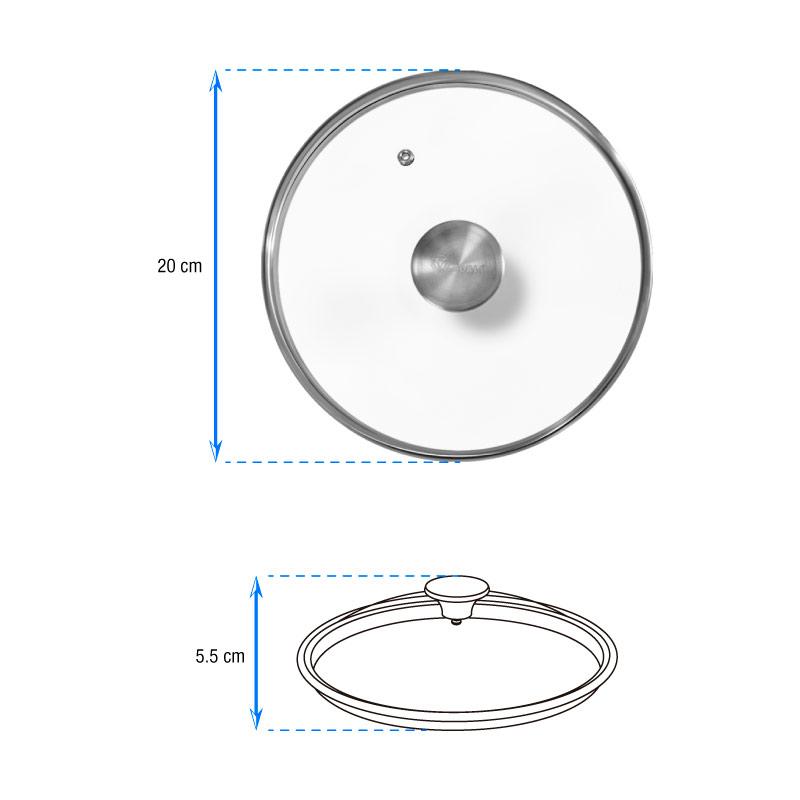Tapa de Vidrio Templado (20 cm)