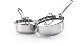 Conjunto de cacerola de 2 piezas de acero inoxidable