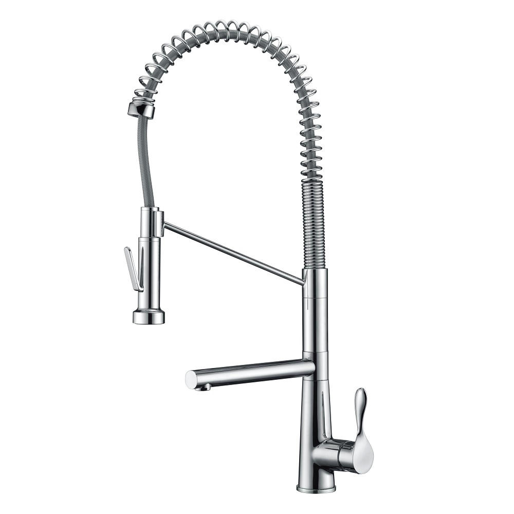 Monomando de cocina con resorte Pull Out acabado Cromado AB50 3787C