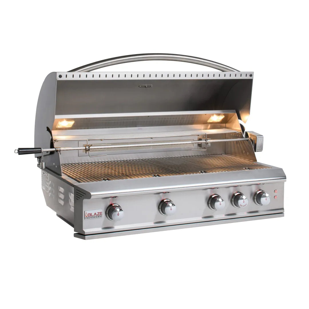 Blaze Professional 44-Inch 4 Burner Built-In Gas Grill With Rear Infrared Burner GAS LP