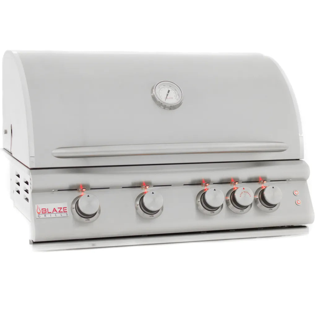 Blaze 32-Inch 4-Burner LTE Gas Grill with Rear Burner and Built-in Lighting System LP