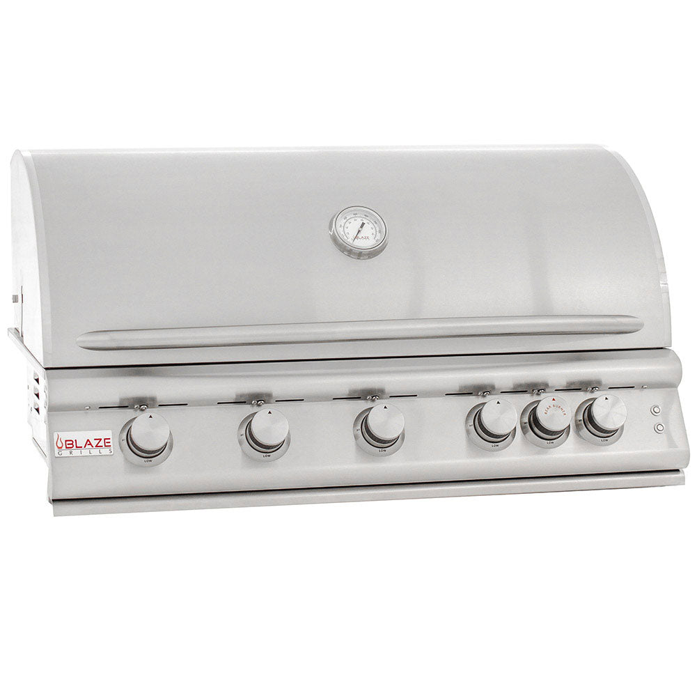 Blaze 40-Inch 5-Burner LTE Gas Grill with Rear Burner and Built-in Lighting System