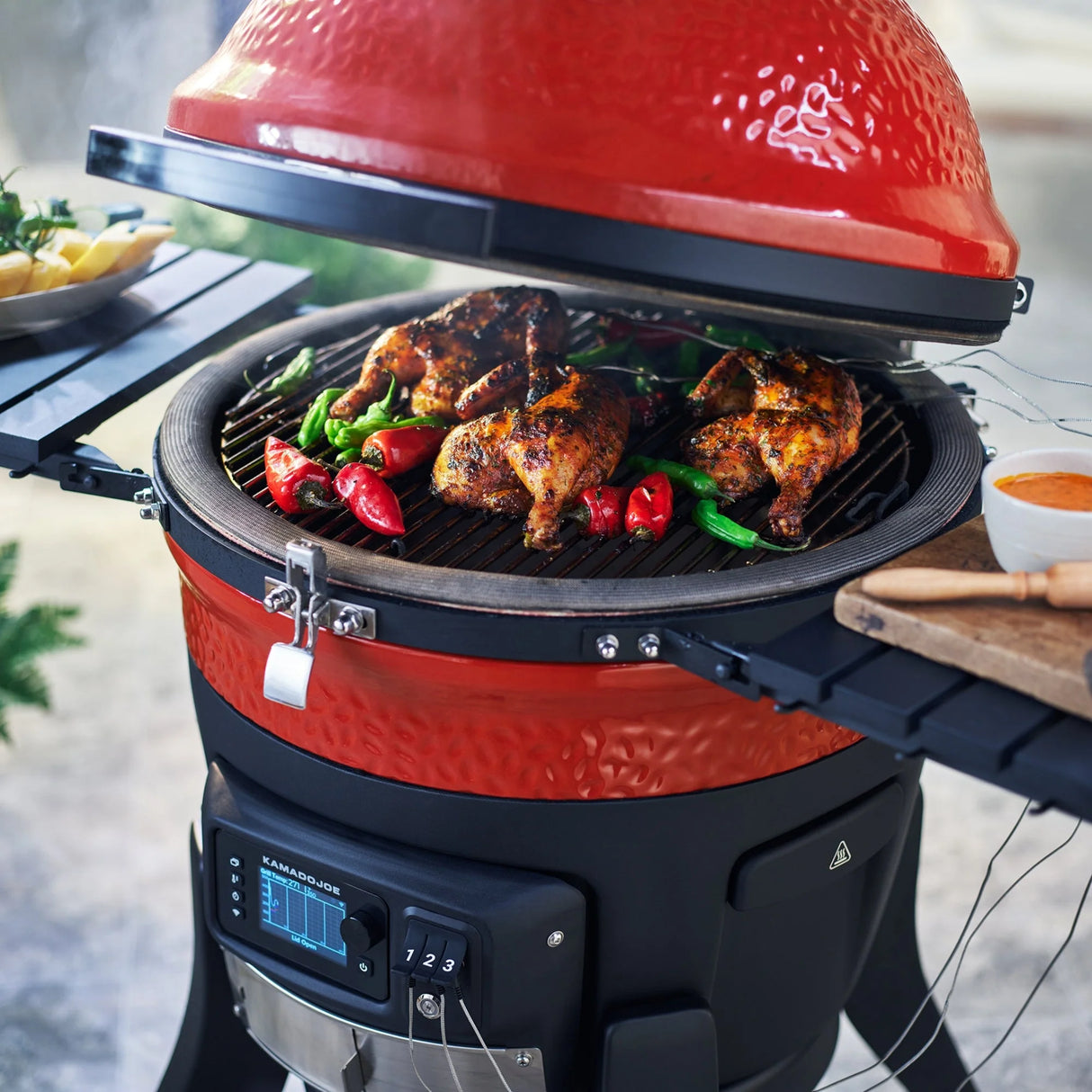 Konnected Joe™ Digital Charcoal Grill and Smoker 18"