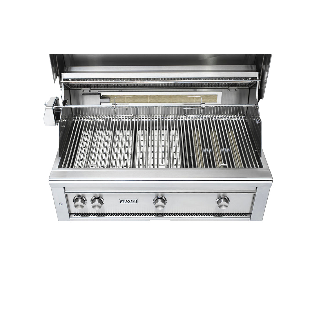 42" Professional Built in Grill with 1 Trident Infrared Burner and 2 Ceramic Burners and Rotisserie (L42TR)