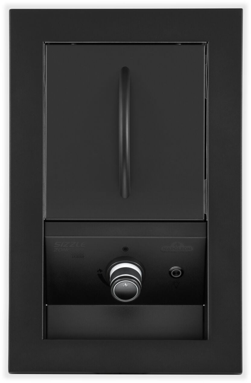 Quemador infrarrojo individual de la serie 700 Empotrable con cubierta negro mate
