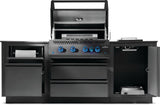 Kit de cocina exterior OASIS® Empotrable 700 Serie 32 con cubiertas de acero inoxidable