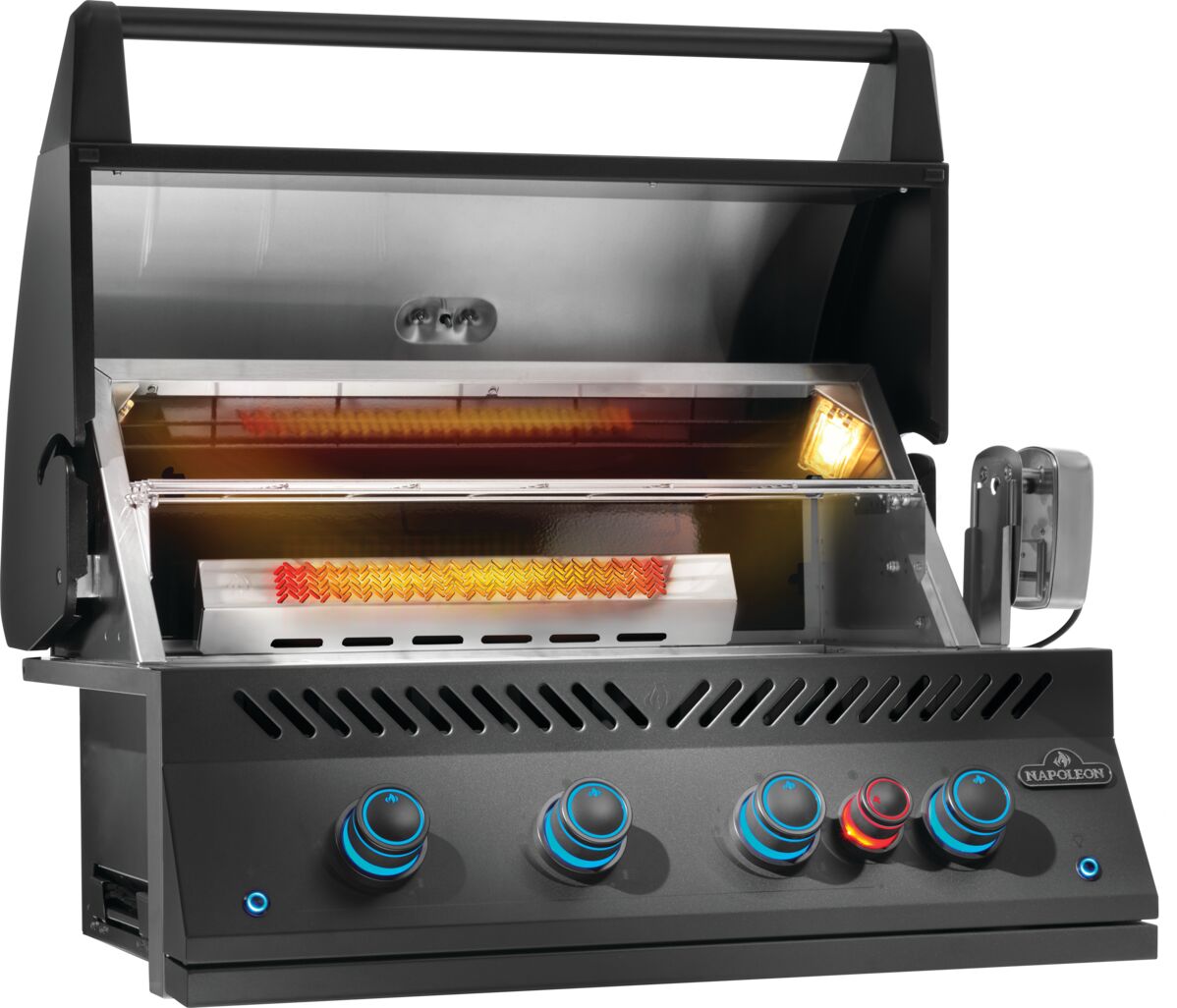 Serie 700 32" RB Integrada con quemador trasero infrarrojo Negro Mate (GAS LP)
