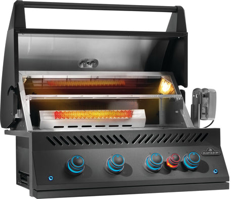 Serie 700 32" RB Integrada con quemador trasero infrarrojo Negro Mate (GAS LP)