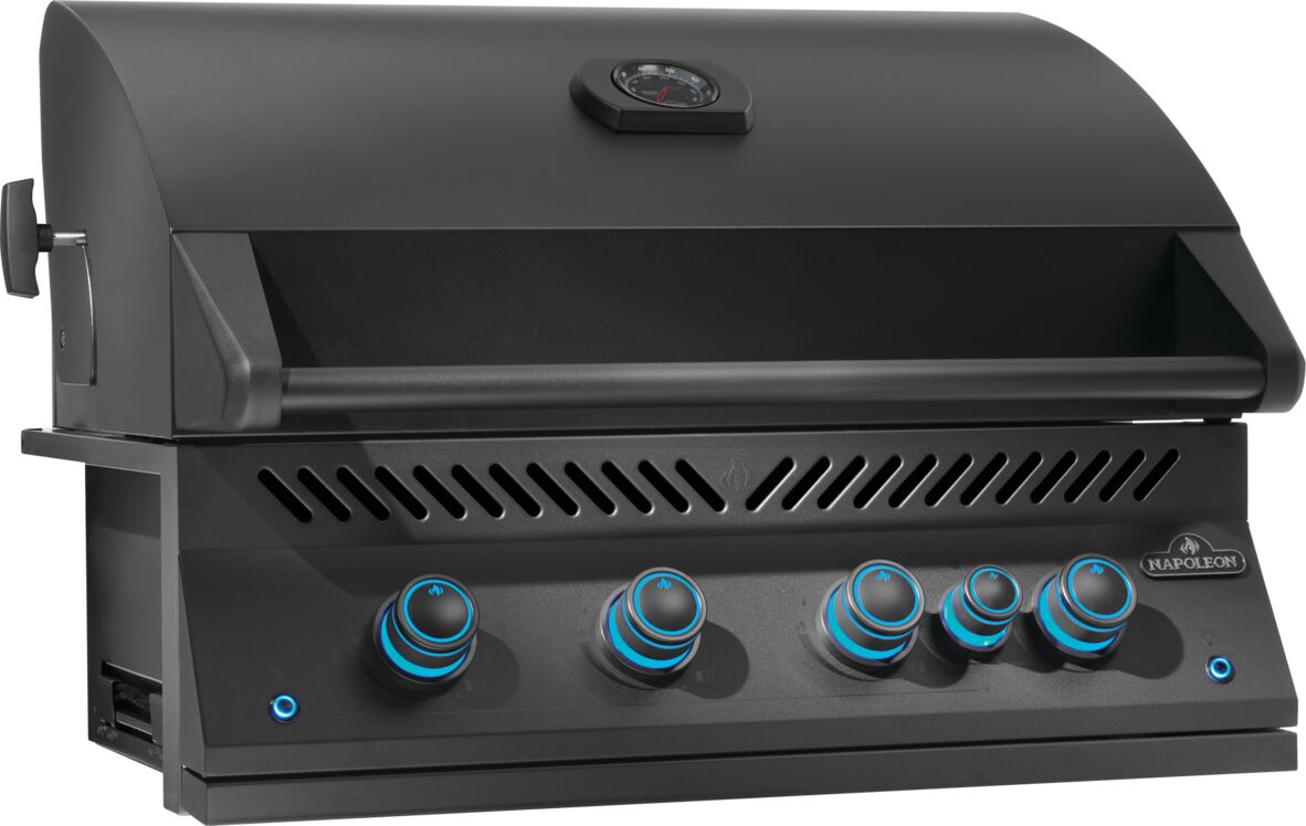 Serie 700 32" RB Integrada con quemador trasero infrarrojo Negro Mate (GAS LP)