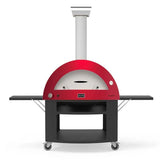 Horno para 5 Pizzas con Carrito línea Moderno Rojo