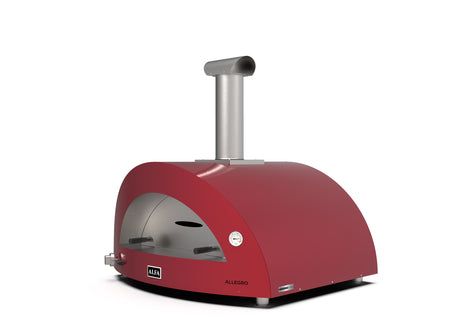 Horno para 5 Pizzas con Carrito línea Moderno Rojo