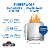 Timberwolf® Smokeless Fire Pit 18-inch, Stainless Steel