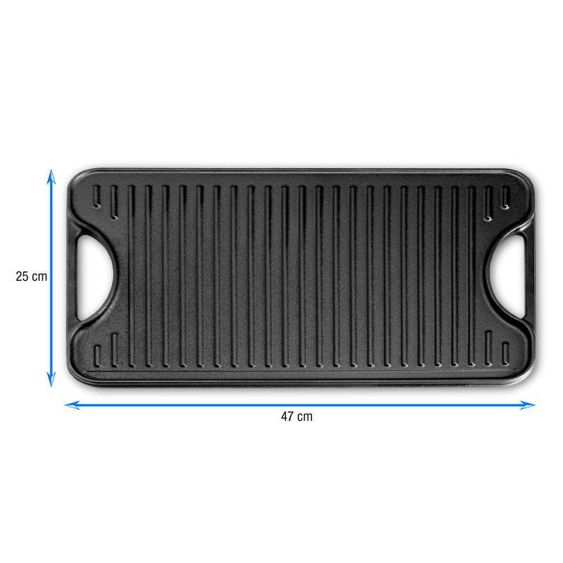 Plancha Reversible de Hierro Fundido Esmaltado (47 cm x 25 cm)