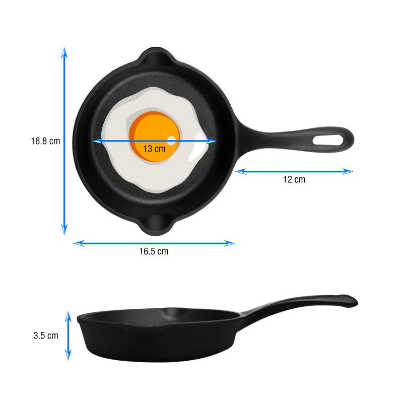 Sartén de Hierro Fundido Esmaltado (16 cm)